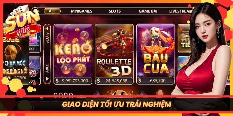 Giao diện tối ưu trải nghiệm