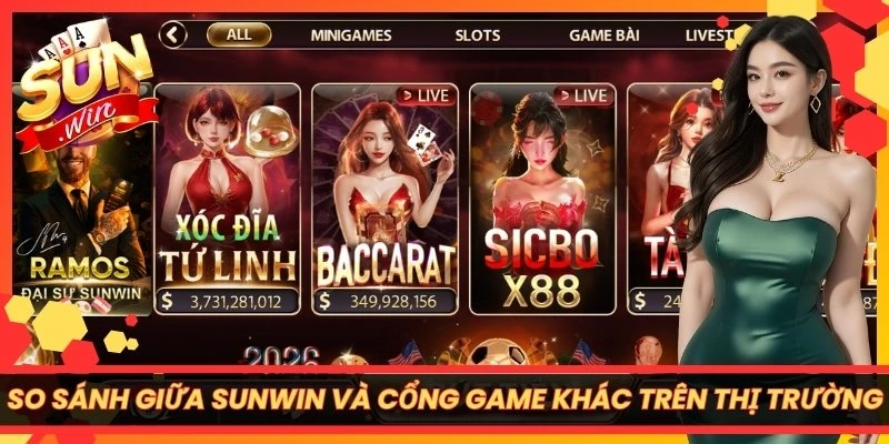 So sánh giữa Sunwin và cổng game khác trên thị trường