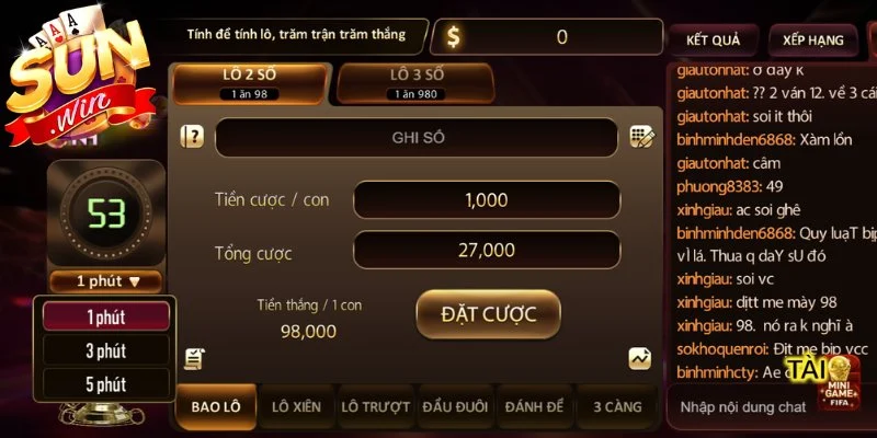 Dạng quay thưởng trong 45 giây
