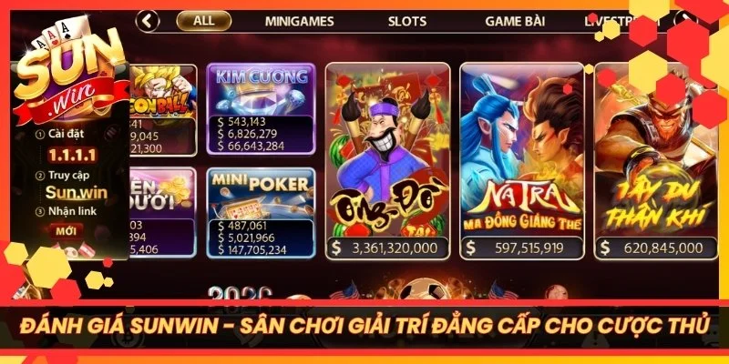 Đánh Giá Sunwin - Sân Chơi Giải Trí Đẳng Cấp Cho Cược Thủ