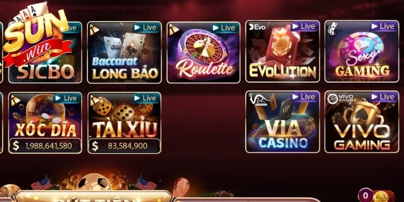 Yếu tố thu hút người chơi tại casino Sunwin