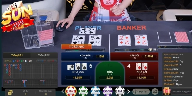 Tip baccarat Sunwin được sử dụng nhiều